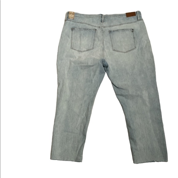 NWT Madewell The High-Rise Slim Crop Boyjean Fitzgerald Wash Button Front W 36 - Picture 3 of 13